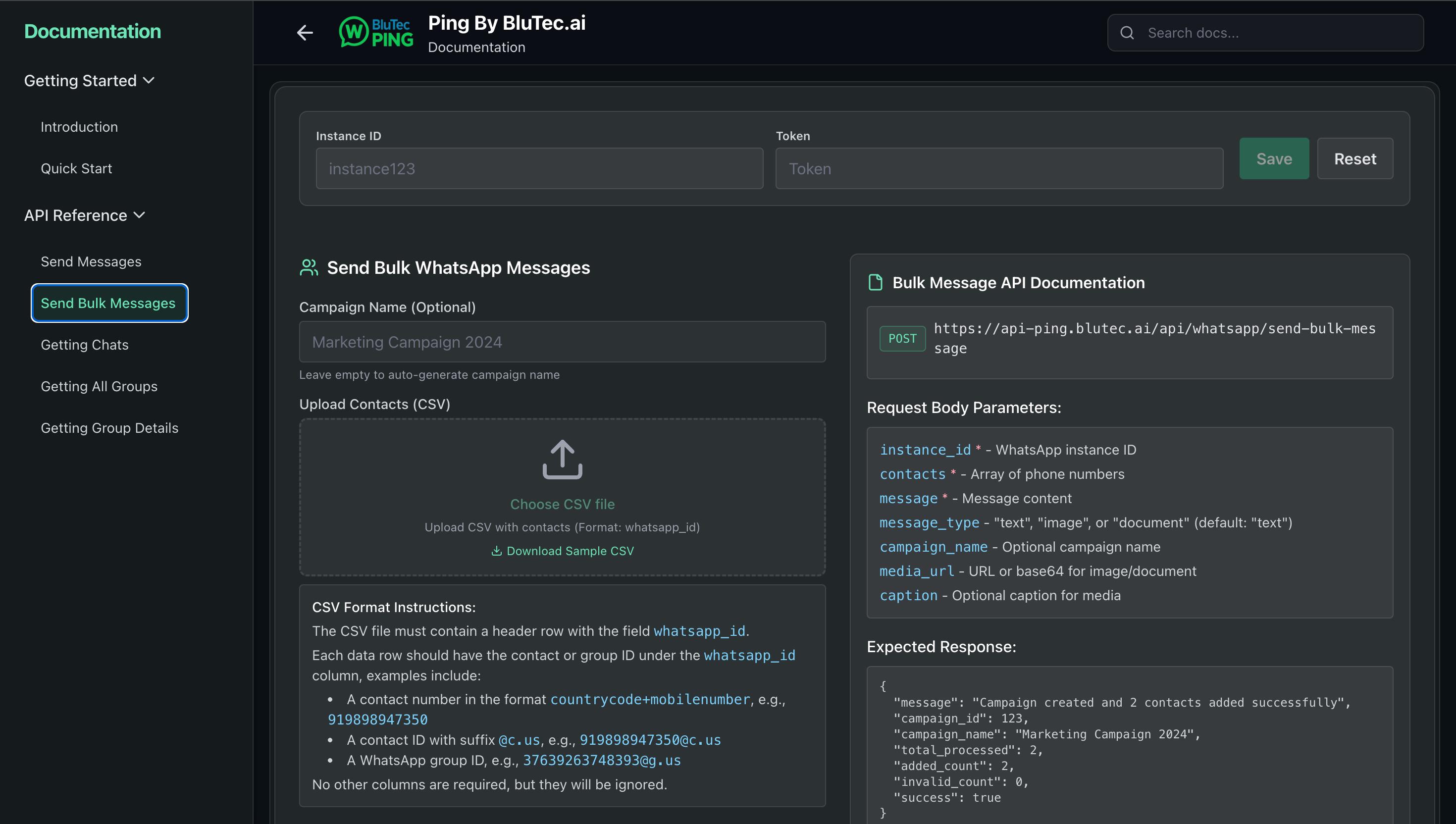 Blutec Ping WhatsApp Automation
