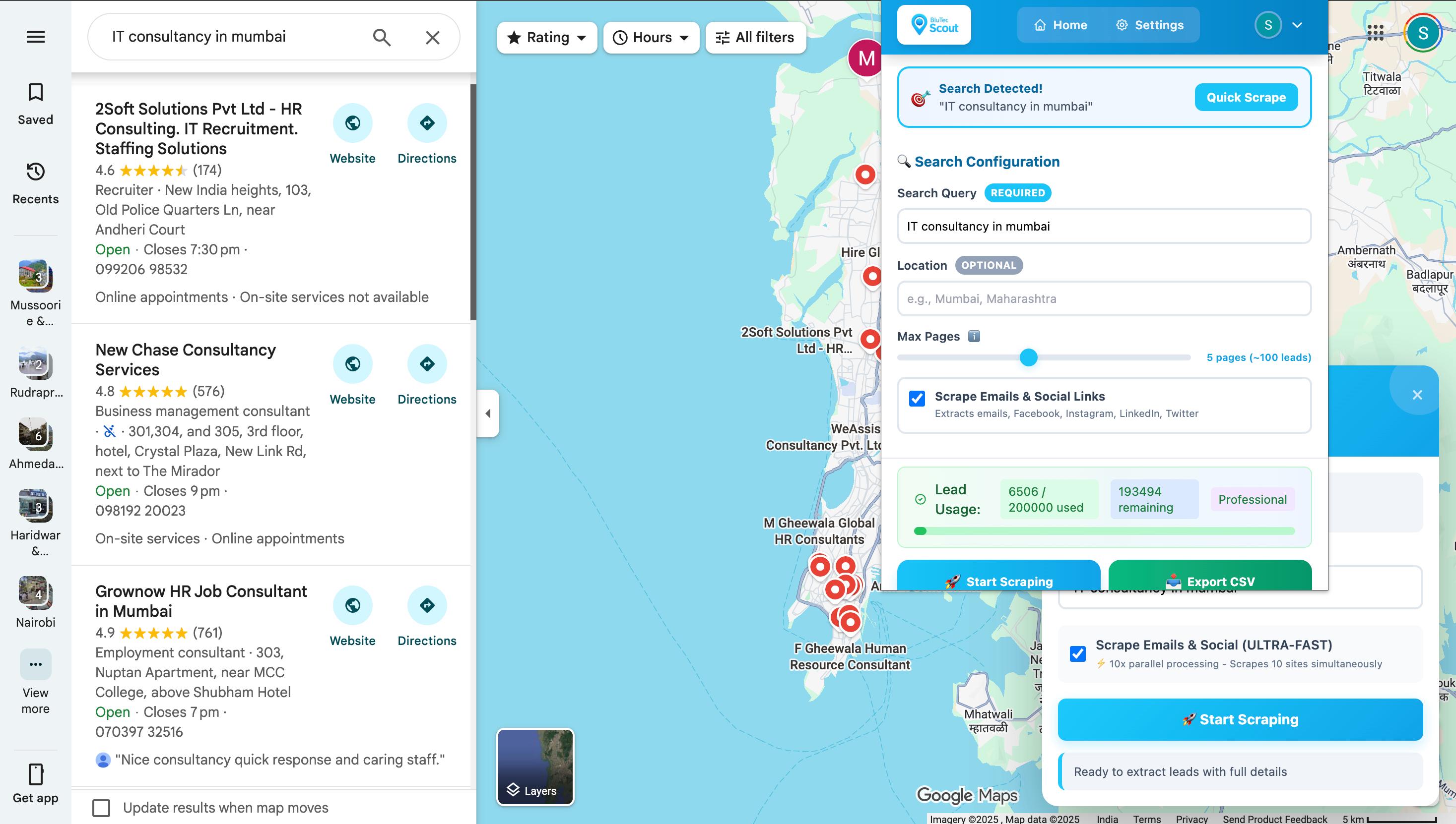 Blutec Scout Chrome Extension